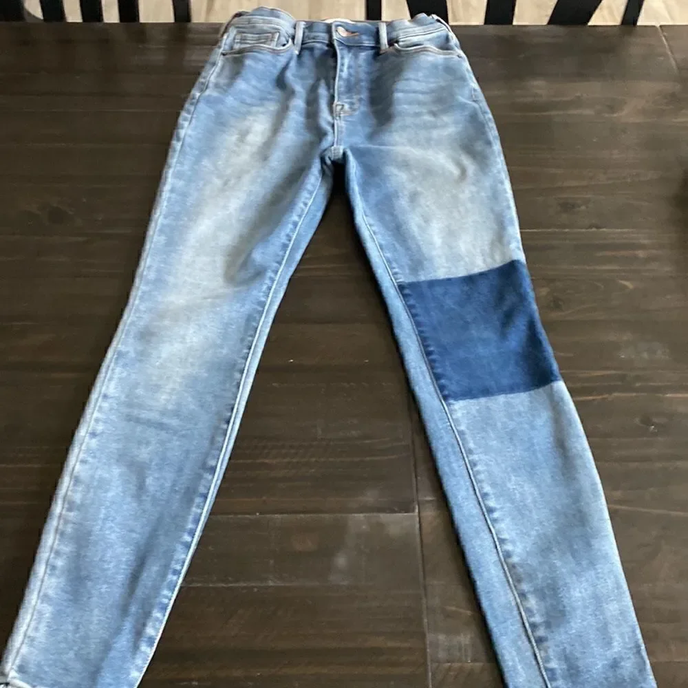 PacSun High Rise Jeggings Knee Panel Patch 27 Skinny Denim Jeans